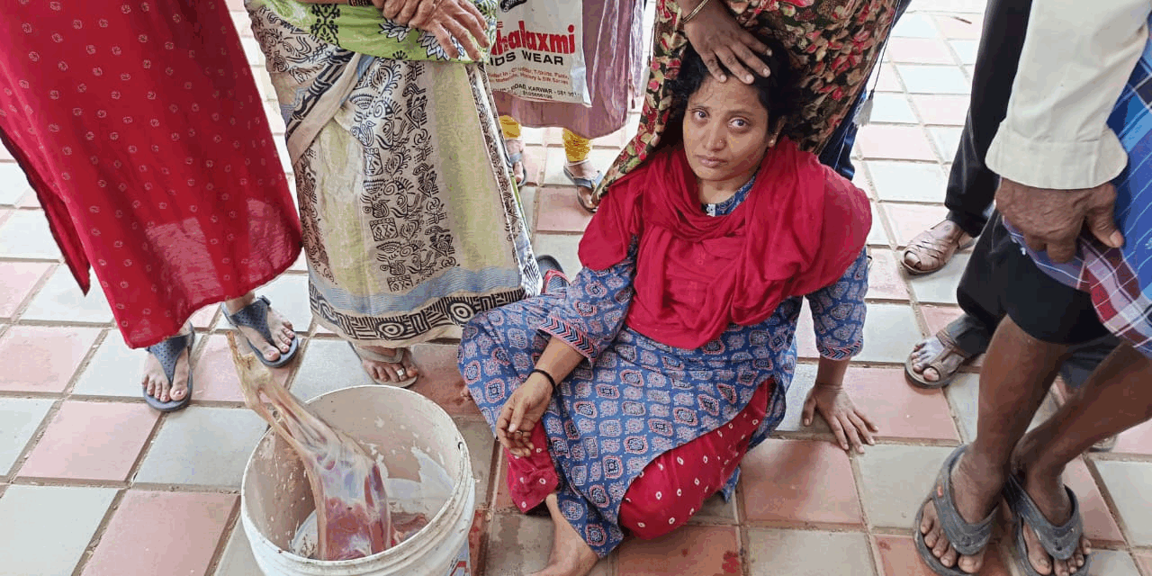 Woman Protests with Sheep’s Leg After Mutton Shop Demolished