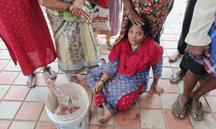 Woman Protests with Sheep’s Leg After Mutton Shop Demolished