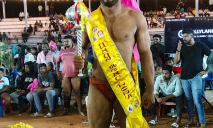 Haliyal’s Wrestler  Manjunath Nagendra Goudappan wins ‘Dasara Kesari 2025’ title